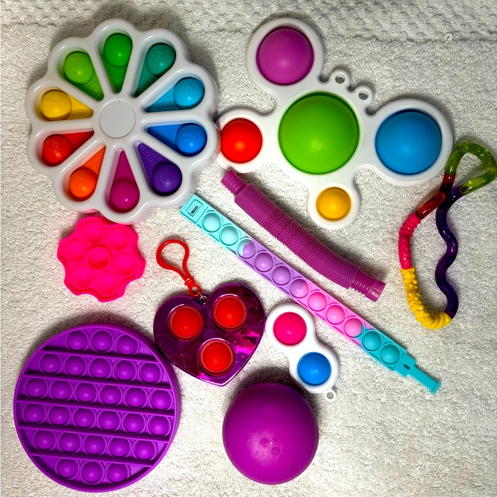 Fidget Variety Pack!Dimples/Pop-it-/Squishy/Fidget Spinner/Tangle/PopTube